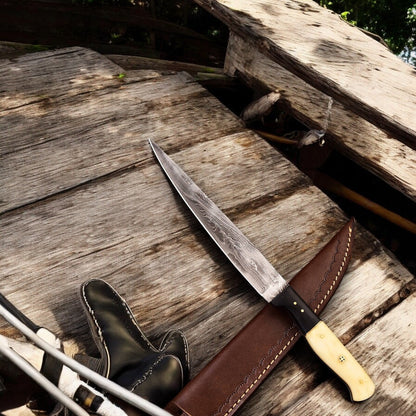 Damascus Knife Store Handmade Steel Fillet Knife – 6.5" Blade - Angler's Pro Tackle & Outdoors