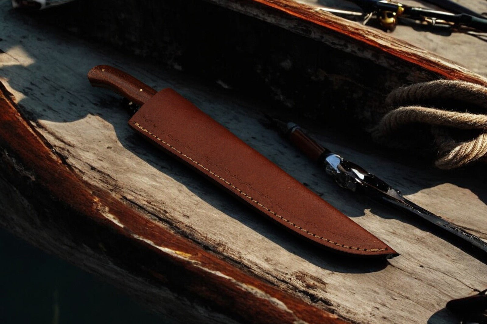 Damascus Knife Store Premium Damascus Fillet Knife – 12.5" Handmade Precision - Angler's Pro Tackle & Outdoors