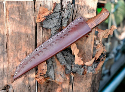 Damascus Knife Store Premium Damascus Fillet Knife – 7.6" Blade, Rosewood Handle - Angler's Pro Tackle & Outdoors