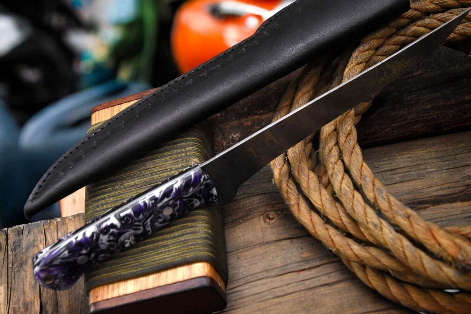 Damascus Knife Store Premium Handmade Damascus Fillet Knife - 12.8" - Angler's Pro Tackle & Outdoors