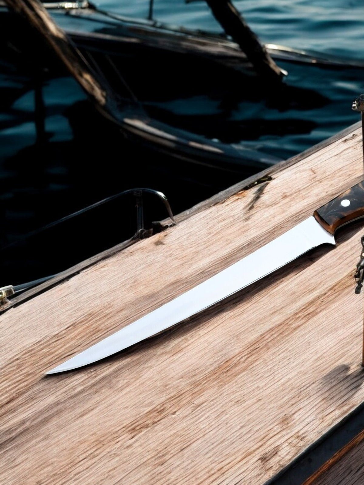 Damascus Knife Store Premium Handmade Fillet Knife – 9" 440C Stainless Steel - Angler's Pro Tackle & Outdoors