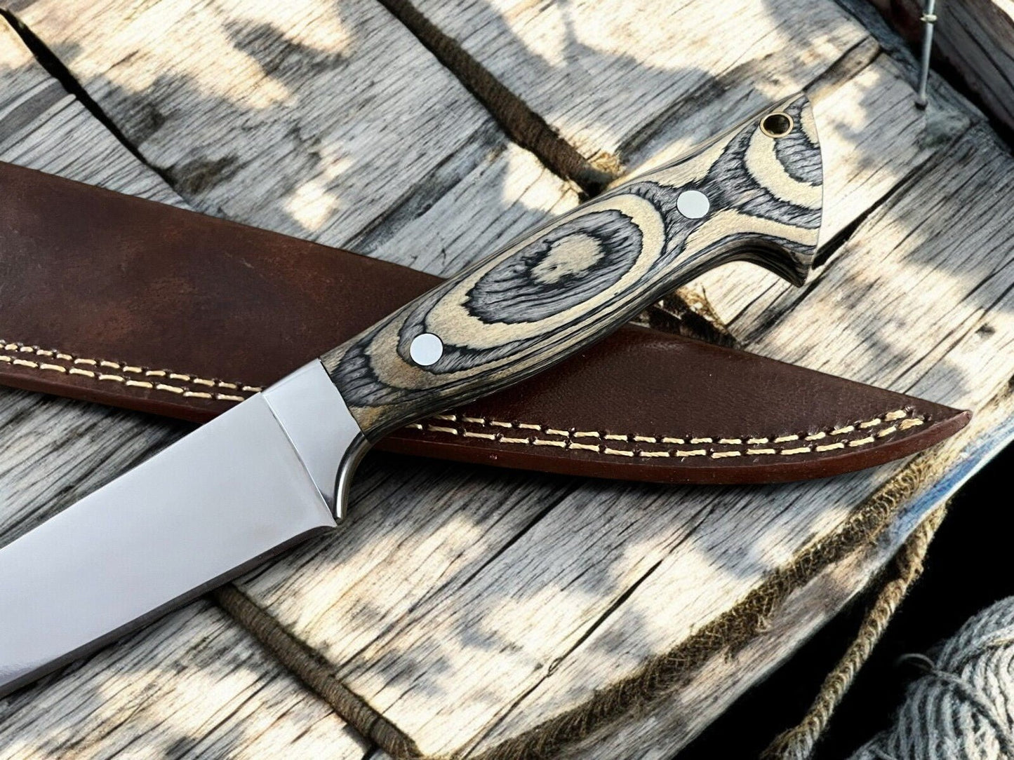 Damascus Knife Store Premium Handmade Fillet Knife with Exotic Pakka Wood Handle - Angler's Pro Tackle & Outdoors