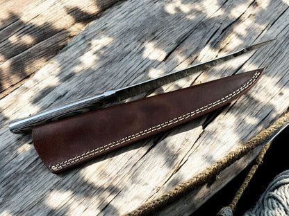 Damascus Knife Store Premium Handmade Fillet Knife with Exotic Pakka Wood Handle - Angler's Pro Tackle & Outdoors