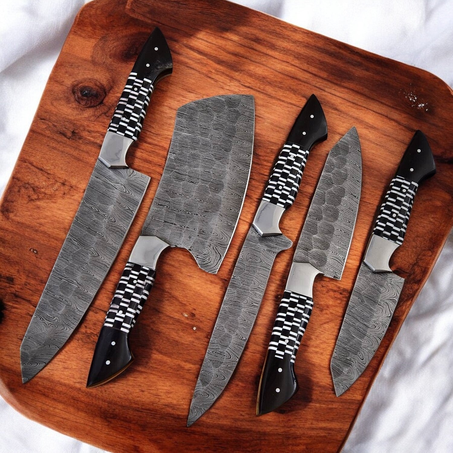 Damascus Knife Store Premium Kitchen Knives Set – Epoxy Resin Handle - Angler's Pro Tackle & Outdoors