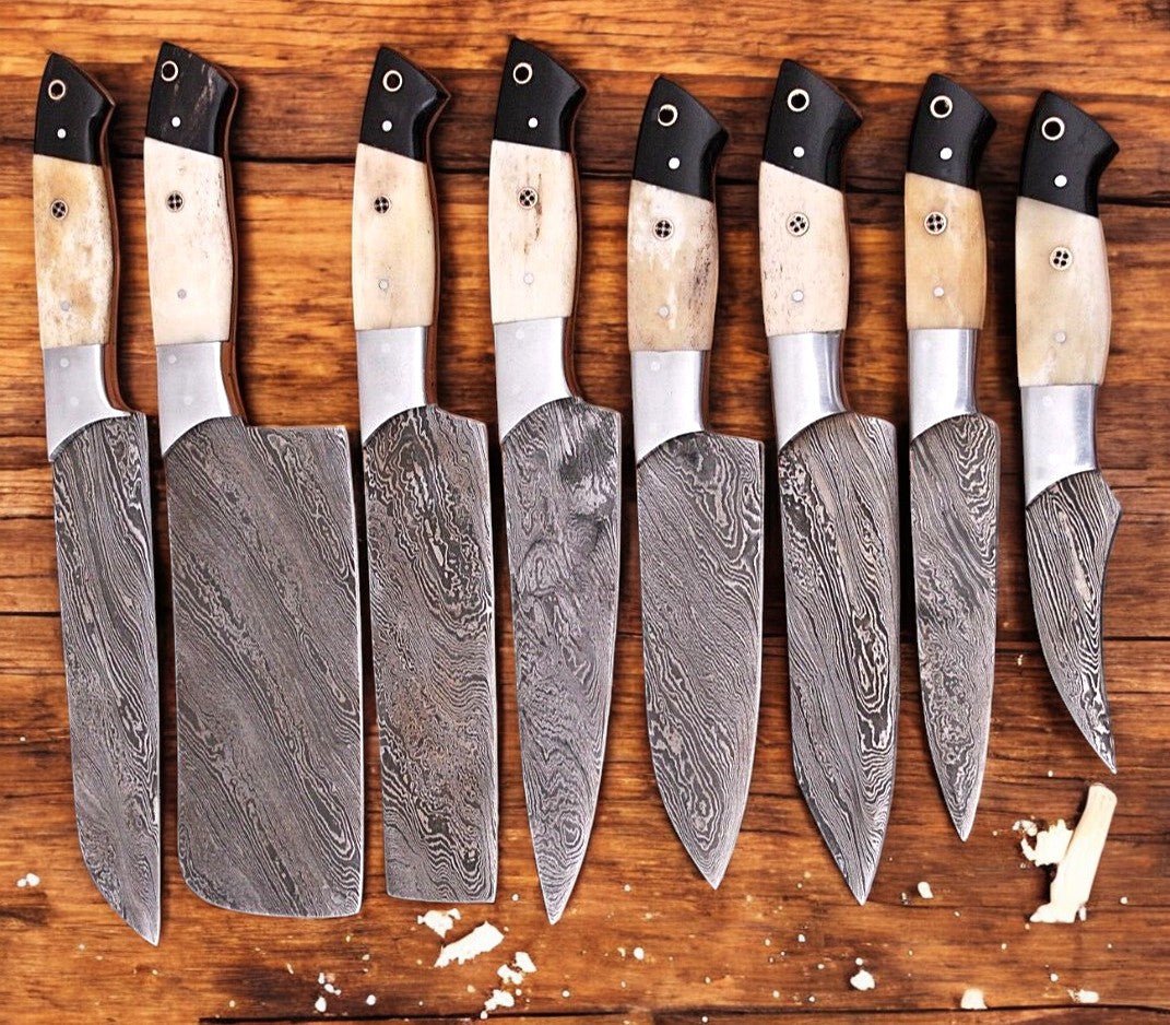 Damascus Knife Store Premium Kitchen Knives Set – Handmade & Sharp - Angler's Pro Tackle & Outdoors