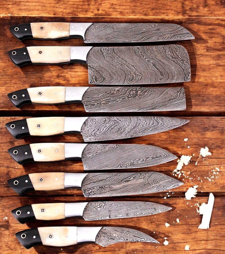 Damascus Knife Store Premium Kitchen Knives Set – Handmade & Sharp - Angler's Pro Tackle & Outdoors