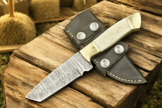 Damascus Knife Store Traditional Cowboy Knife – Damascus Tanto - Angler's Pro Tackle & Outdoors