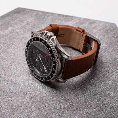 DANGO GMT - 01 - AUTOMATIC GMT WATCH WITH ITALIAN LEATHER STRAP - Angler's Pro Tackle & Outdoors