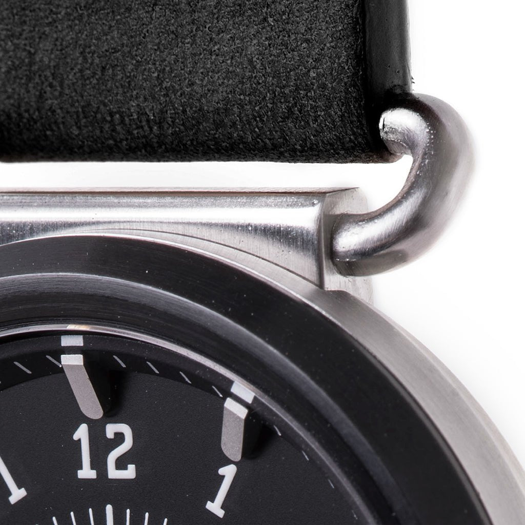 DANGO TK - 01 - TREK WATCH WITH ITALIAN LEATHER STRAP - JET BLACK - Angler's Pro Tackle & Outdoors