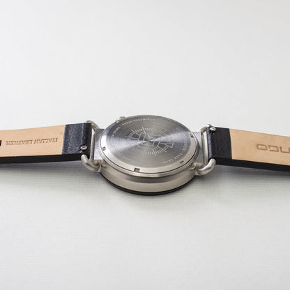 DANGO TK - 01 - TREK WATCH WITH ITALIAN LEATHER STRAP - JET BLACK - Angler's Pro Tackle & Outdoors