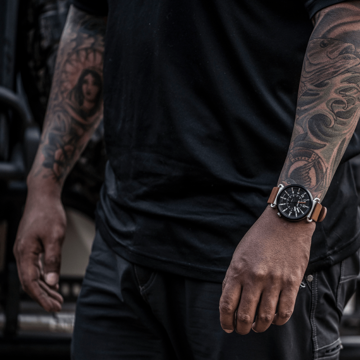 DANGO TK - 01 - TREK WATCH WITH ITALIAN LEATHER STRAP - WHISKEY BROWN - Angler's Pro Tackle & Outdoors