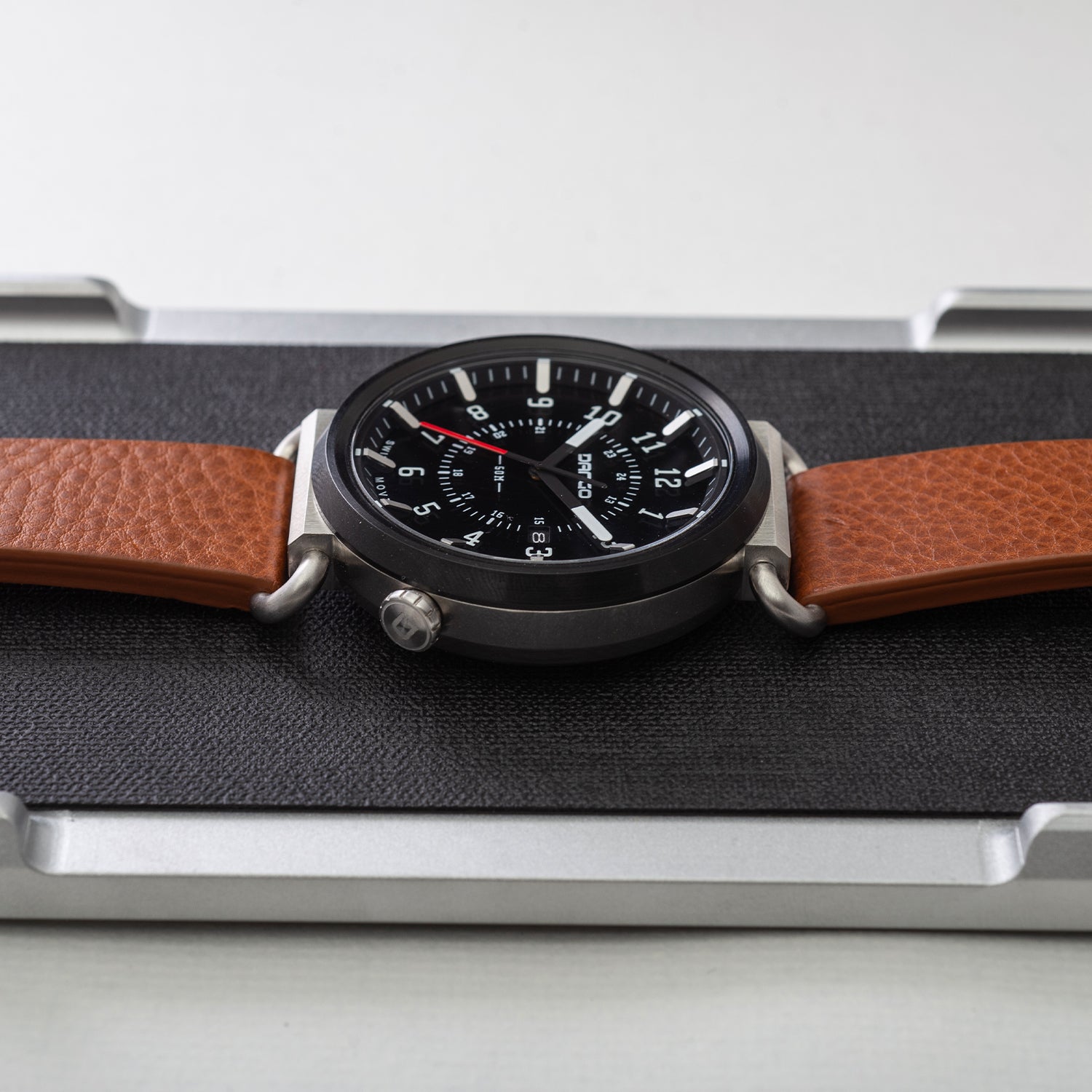 DANGO TK - 01 - TREK WATCH WITH ITALIAN LEATHER STRAP - WHISKEY BROWN - Angler's Pro Tackle & Outdoors
