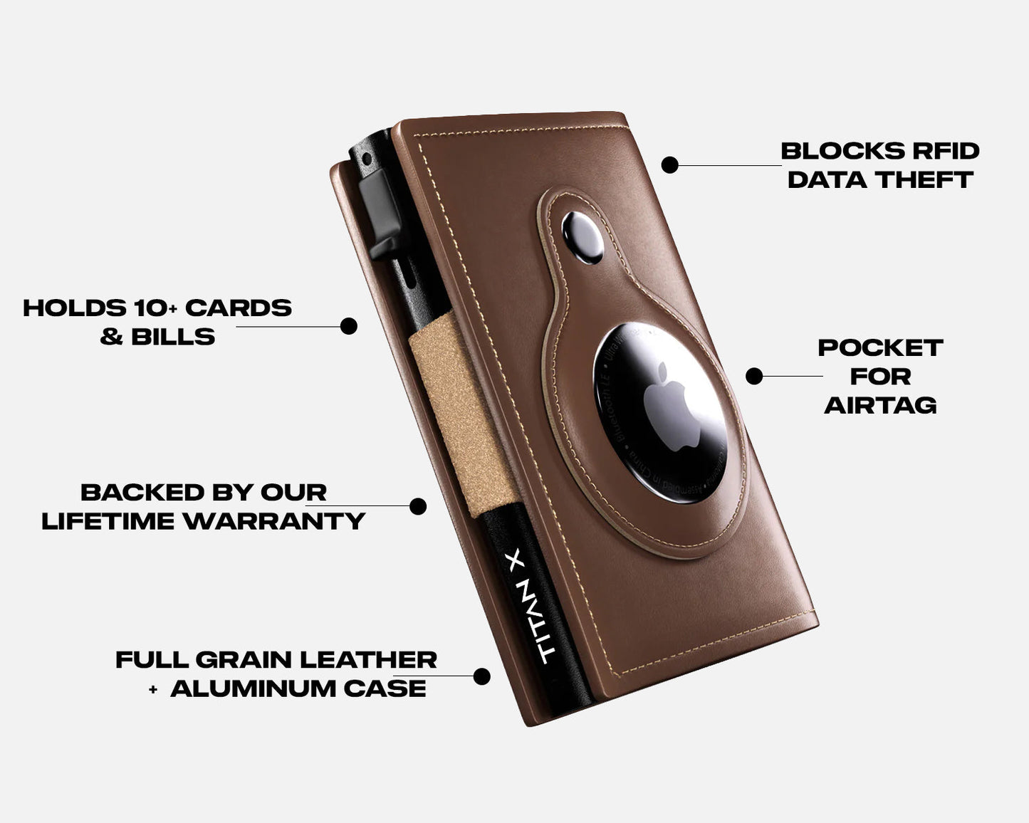 TITAN X Airtag Trifold Edition