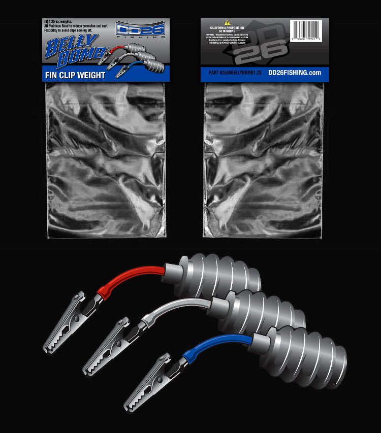 DD26 Fishing BELLY BOMB Fin Clip Weights - Angler's Pro Tackle & Outdoors