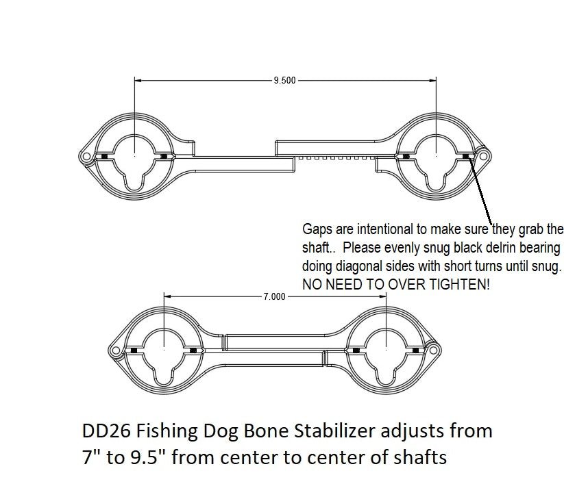 DD26 Fishing Dog Bone Stabilizer Bracket - Angler's Pro Tackle & Outdoors