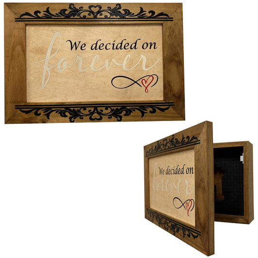 Bellewood Designs - We Decided On Forever Decorative Wall-Mounted Secure Gun Cabinet