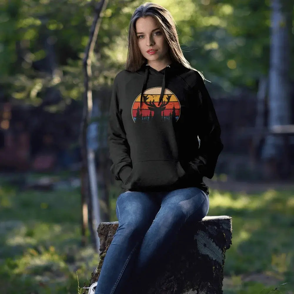Outdoorzees Deer Color Women Hoodie