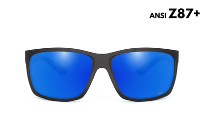 Detour Sunglasses Breach - Matte Black - Deep Blue Polarized ANSI Z87+ - Angler's Pro Tackle & Outdoors