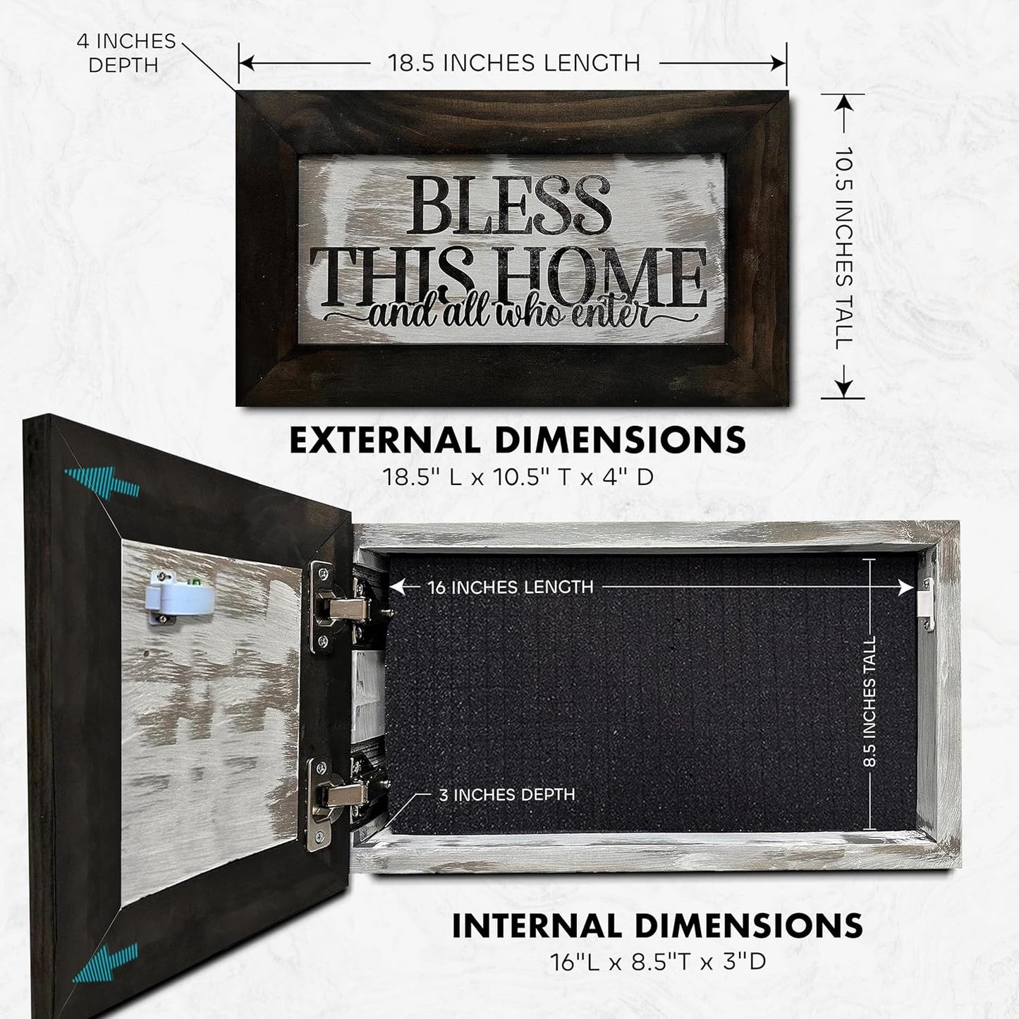 Bellewood Designs - Bless This Home And All Who Enter Decorative Gun Cabinet