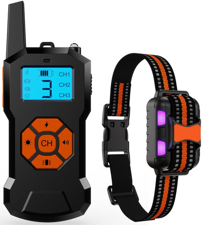 Pawious - Dog Training E-Collar T503 - Rechargeable, Waterproof IPX7, 1500 ft (500 Yards) Range