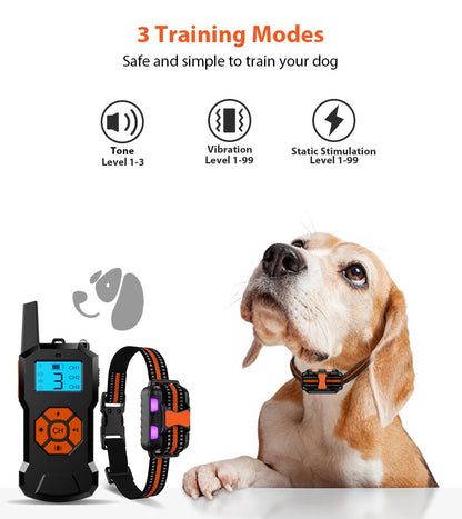 Pawious - Dog Training E-Collar T503 - Rechargeable, Waterproof IPX7, 1500 ft (500 Yards) Range