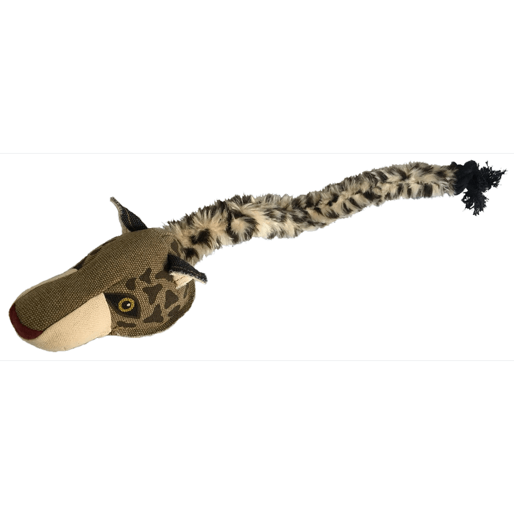 Dogline 22" Safari Leopard Animal Toy with Embedded Ball & Rope - Angler's Pro Tackle & Outdoors