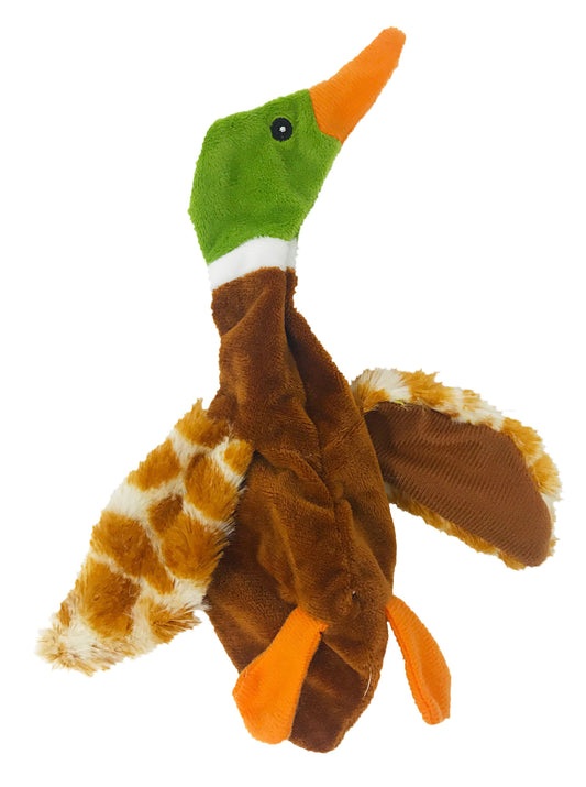 Dogline 9" Duck Brown Crinkle Dog Toy - Angler's Pro Tackle & Outdoors