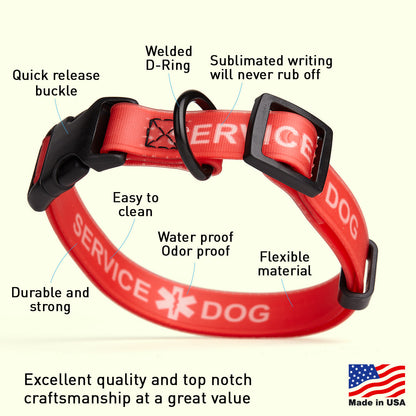 Dogline Biothane Service Dog Collar Or Leash - Angler's Pro Tackle & Outdoors