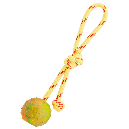 Dogline FDT Rubber Dog Ball on Rope, Small - Diameter 2" (5 cm) - Angler's Pro Tackle & Outdoors