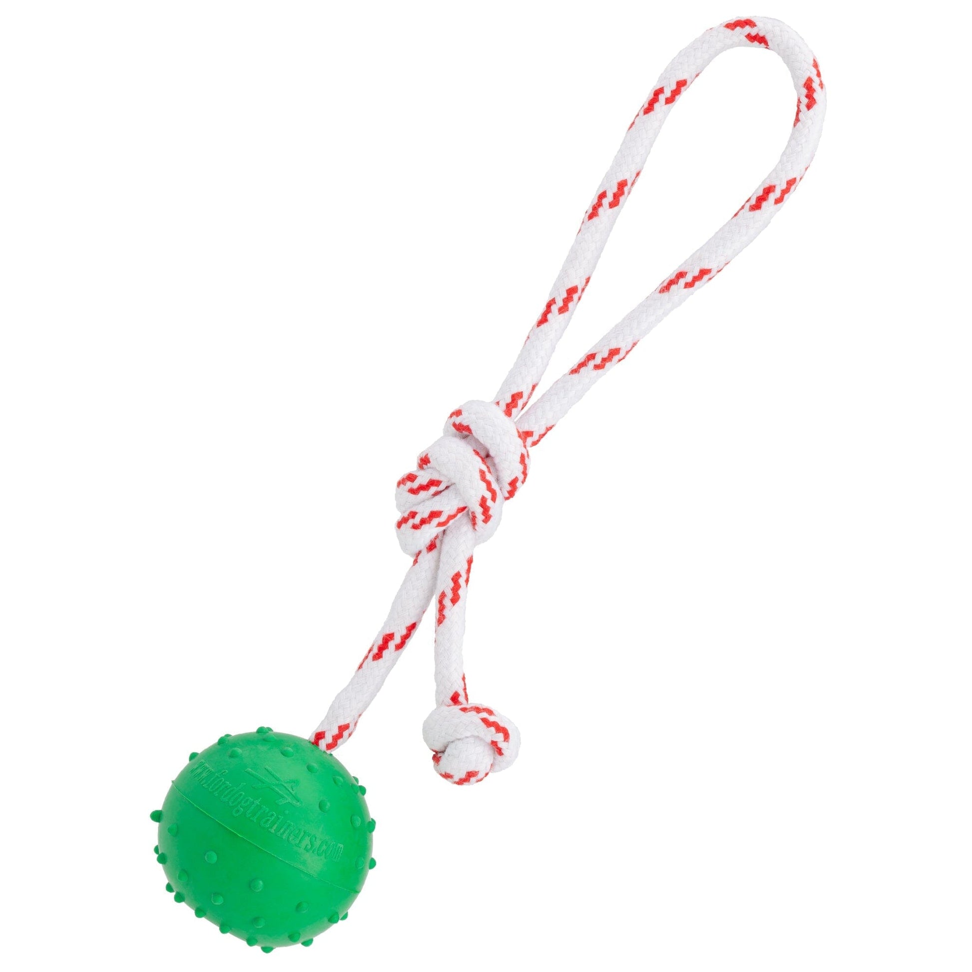 Dogline FDT Solid Rubber Dog Ball - Water Toy with Rope - Angler's Pro Tackle & Outdoors