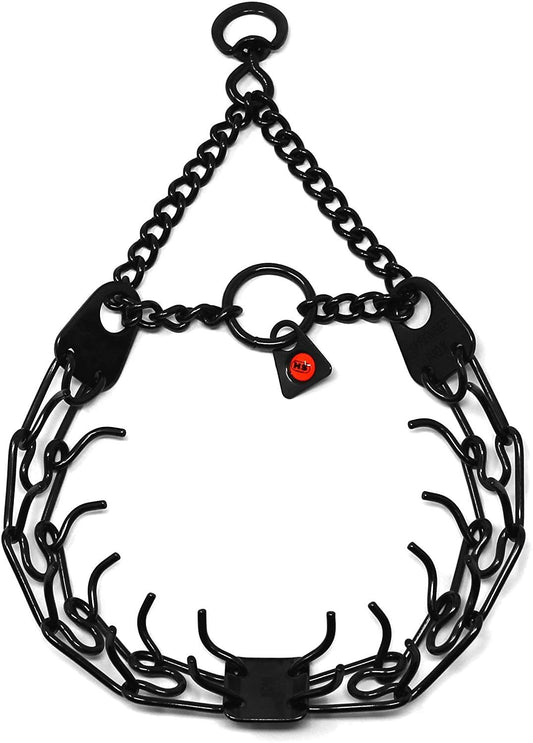 Dogline Herm Sprenger Black Stainless Steel Prong Dog Training Collar with Swivel - Angler's Pro Tackle & Outdoors