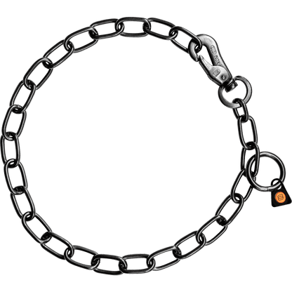 Dogline Herm Sprenger - Chain Collar with SPRENGER hook - Medium Links - Black Stainless Steel, 3 mm - Angler's Pro Tackle & Outdoors