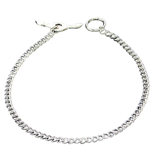 Dogline Herm Sprenger - Chain Collar with Toggle - Closure - Round Links - Chrome, 2 mm - Angler's Pro Tackle & Outdoors