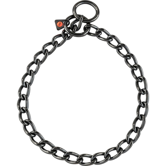 Dogline Herm Sprenger - Slide Chain Collar - Short Links - Black Stainless Steel, 4 mm - Angler's Pro Tackle & Outdoors