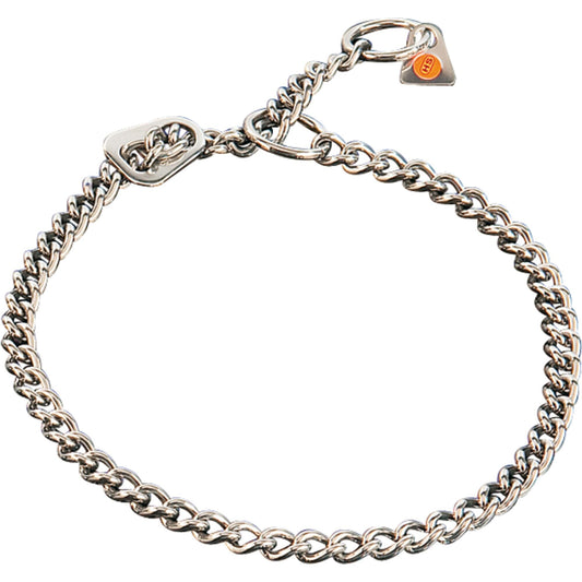 Dogline Herm Sprenger - Slide Chain Collar with ULTRA - Plate - Round Links - Stainless Steel - Angler's Pro Tackle & Outdoors