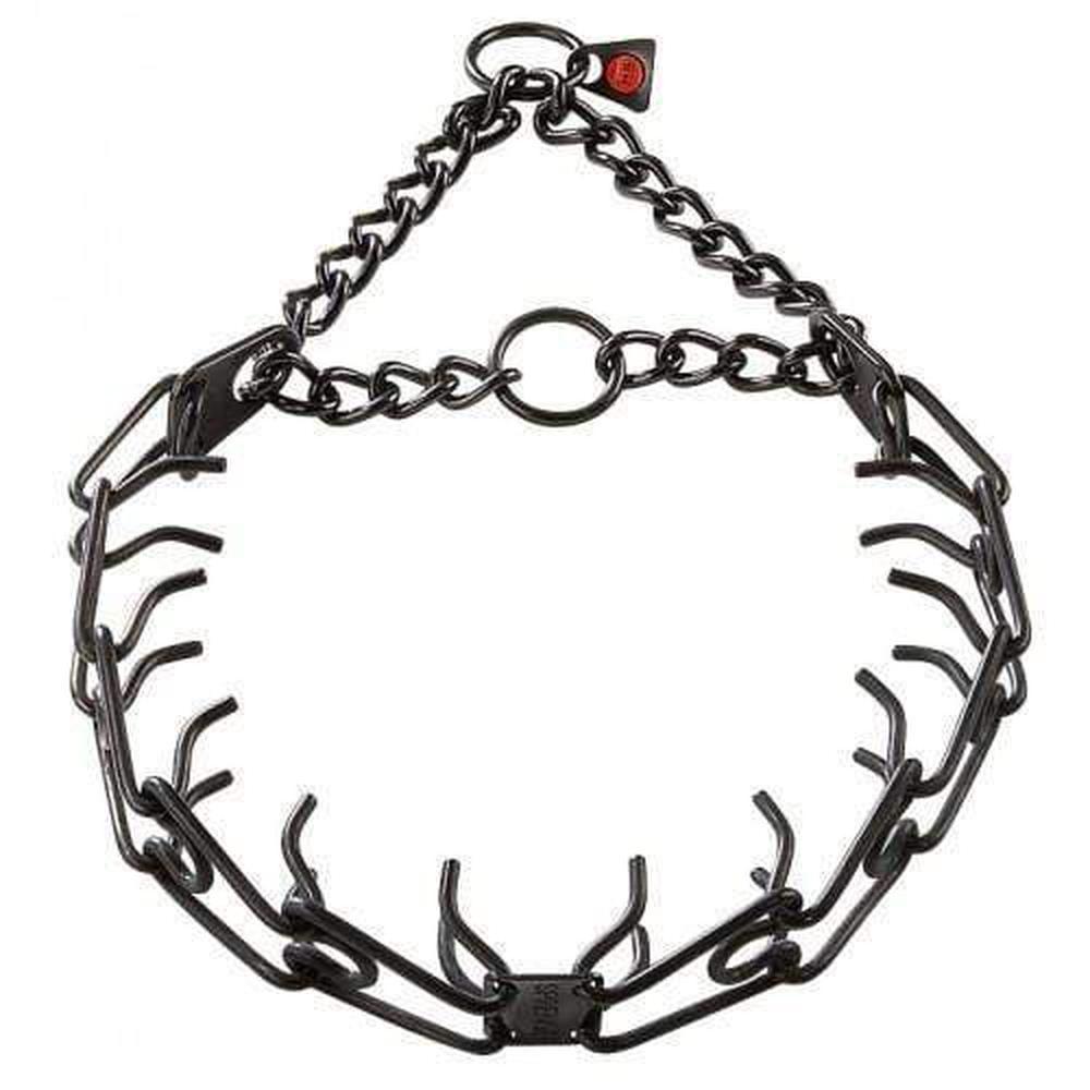 Dogline Herm Sprenger - ULTRA - PLUS Training Collar with Center - Plate and Assembly Chain - Standard Version - Black Stainless Steel - Angler's Pro Tackle & Outdoors