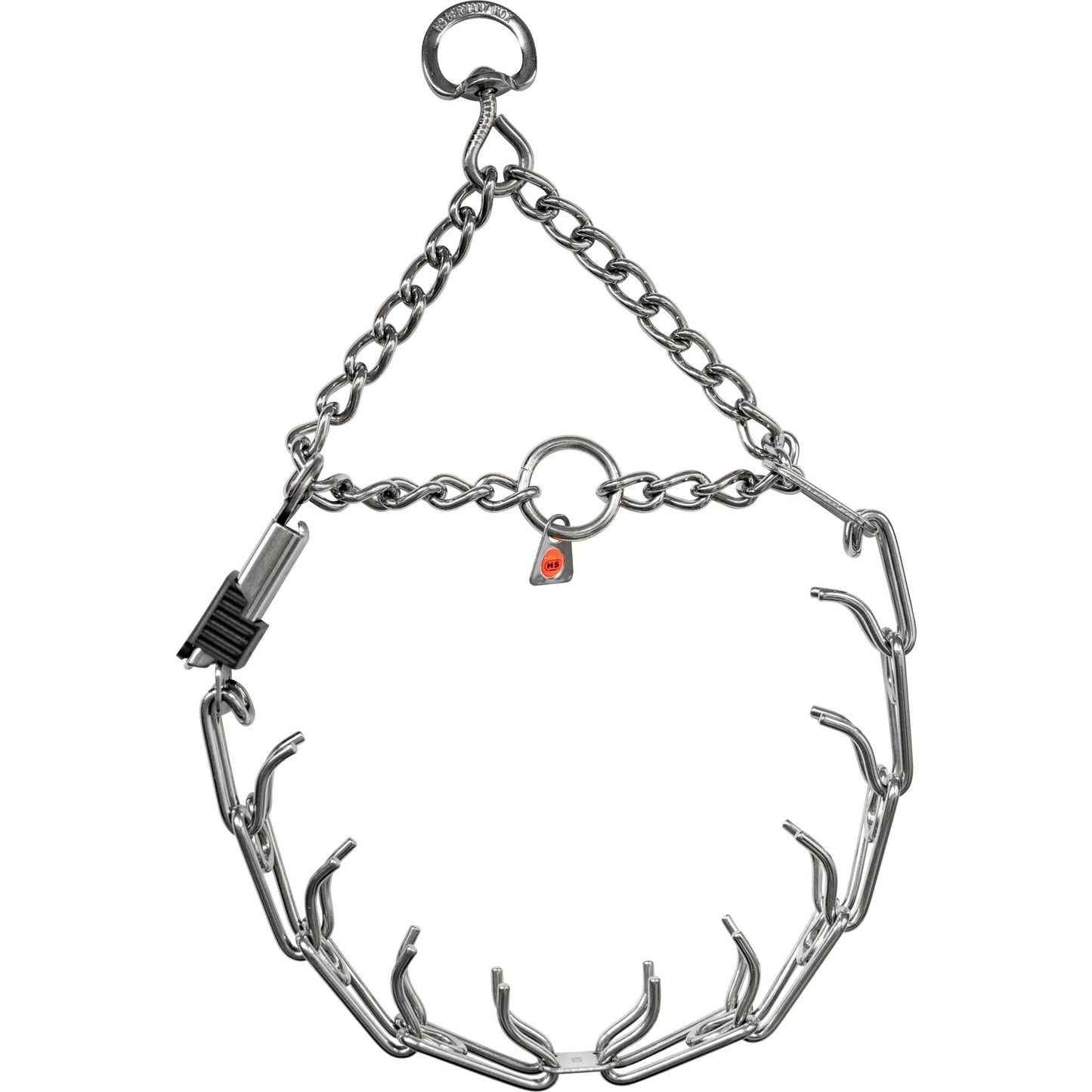 Dogline Herm Sprenger - ULTRA - PLUS Training Collar with Center - Plate, Assembly Chain & ClicLock – Comfort Version – Stainless Steel - Angler's Pro Tackle & Outdoors