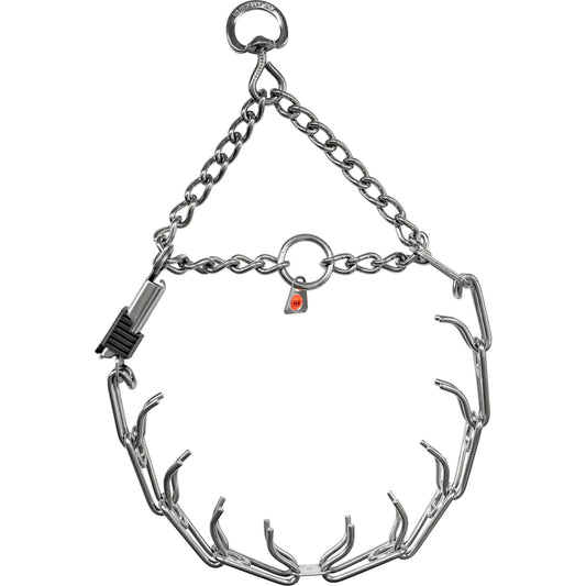Dogline Herm Sprenger - ULTRA - PLUS Training Collar with Center - Plate, Assembly Chain & ClicLock – Comfort Version – Stainless Steel - Angler's Pro Tackle & Outdoors