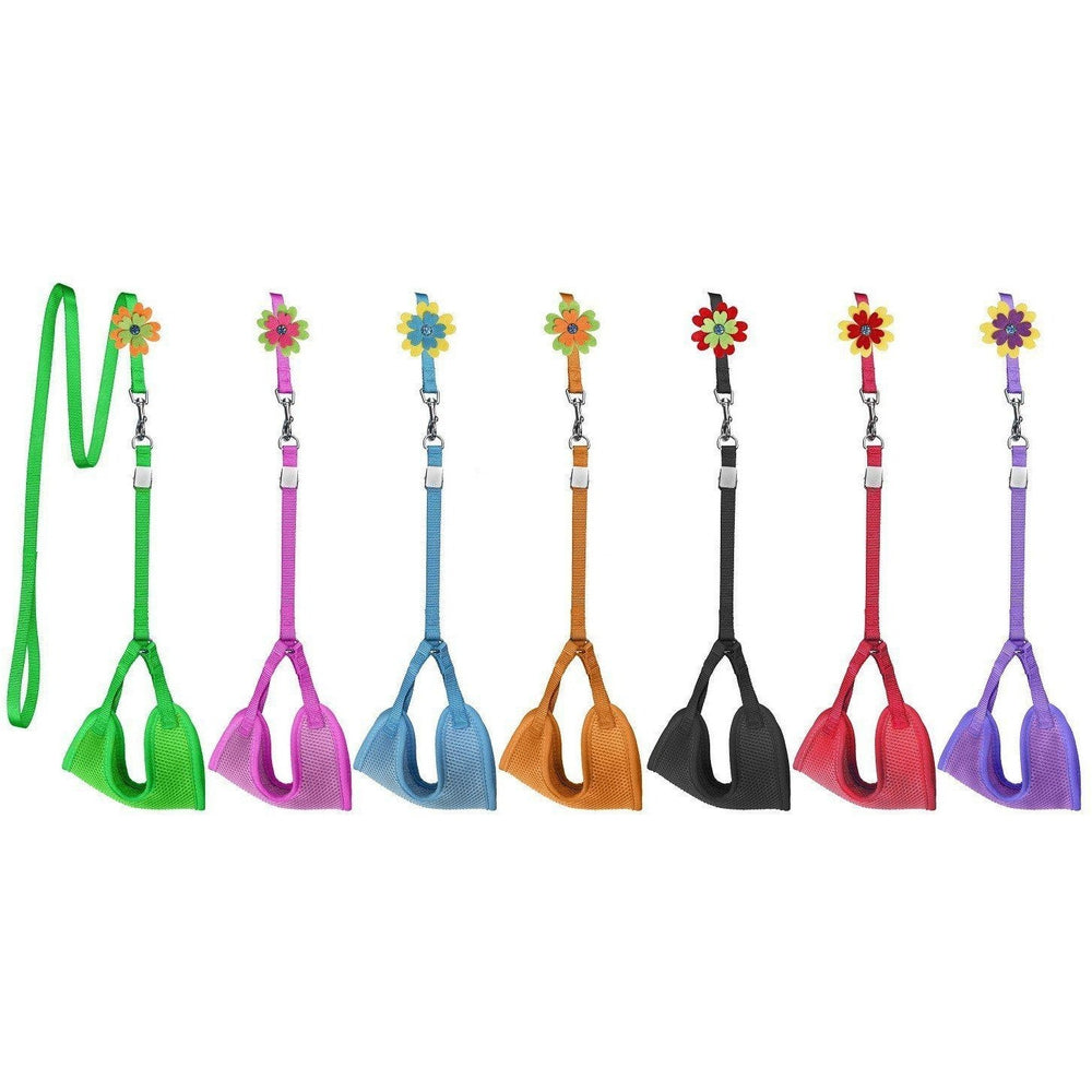 Dogline Mesh Step - In Nylon Harness + Optional Flower Leash - Angler's Pro Tackle & Outdoors