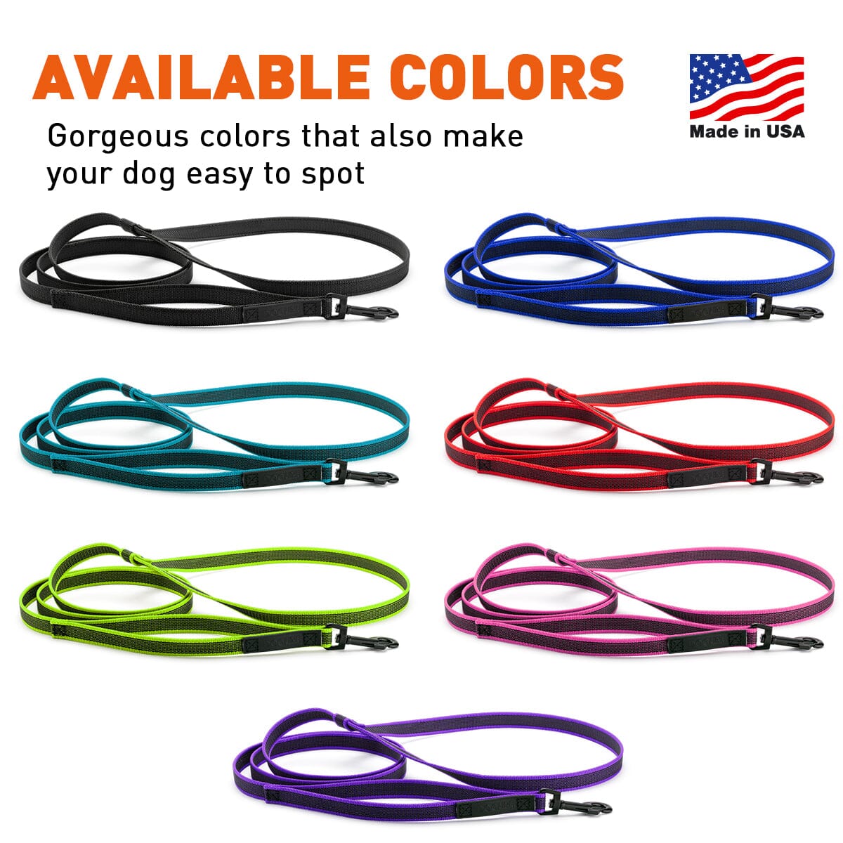 Dogline Rubber Infused Nylon Multifunctional Dog Leash for Walking and Running Hands Free - Angler's Pro Tackle & Outdoors