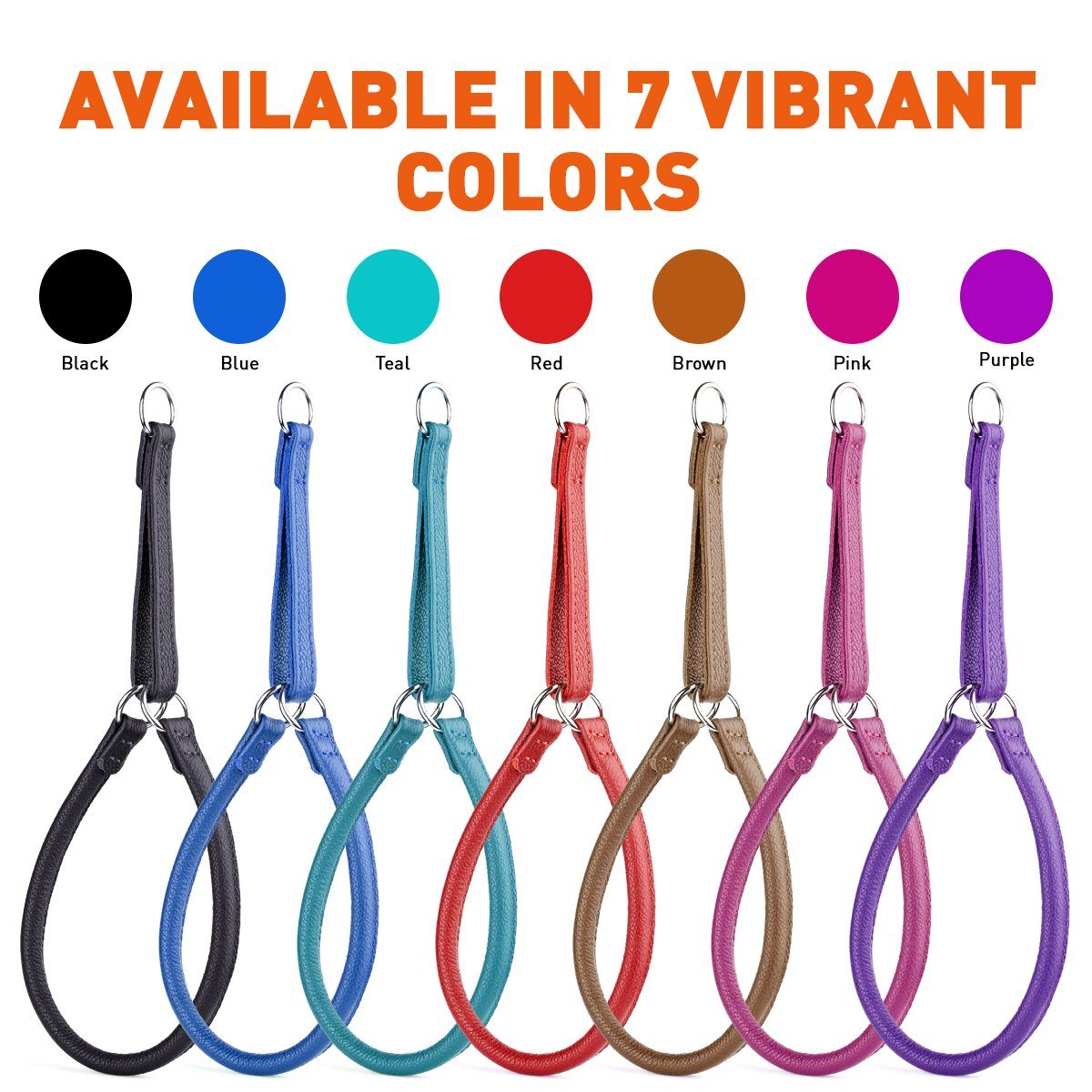 Dogline Soft Leather Round Martingale Collar - Angler's Pro Tackle & Outdoors