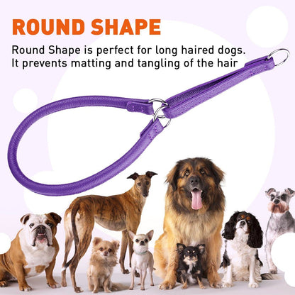 Dogline Soft Leather Round Martingale Collar - Angler's Pro Tackle & Outdoors