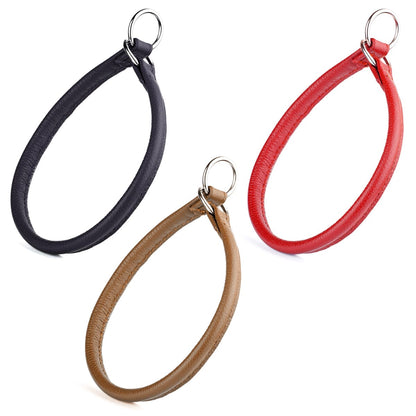 Dogline Soft Leather Round Slip Collar - Angler's Pro Tackle & Outdoors