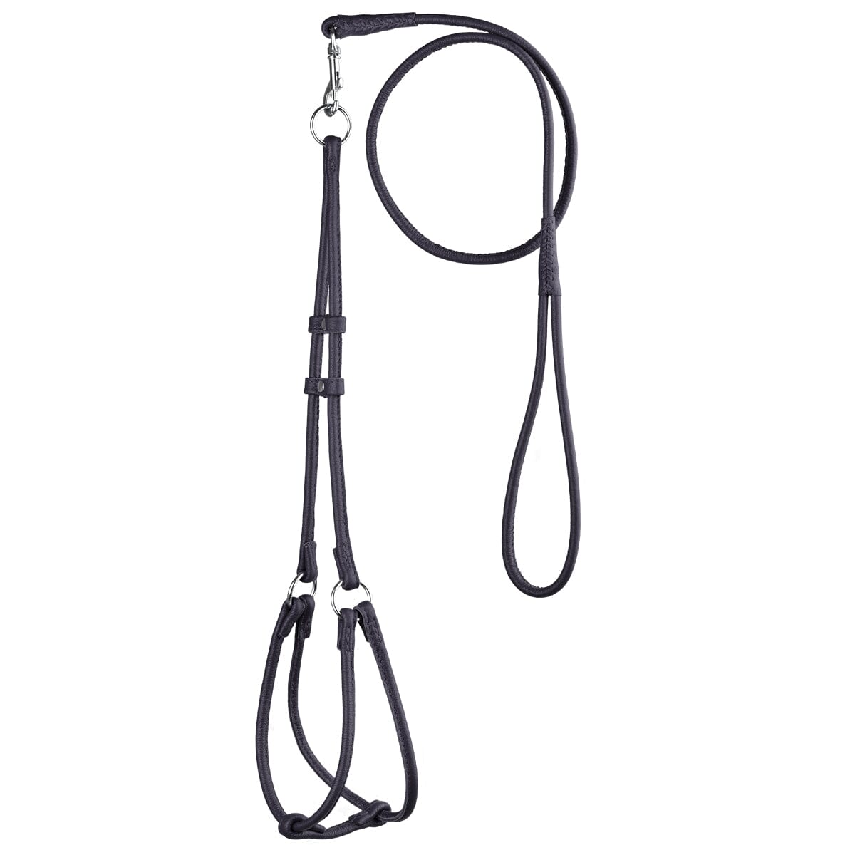Dogline Soft Leather Round Step - In Harness + Round Lead - Angler's Pro Tackle & Outdoors