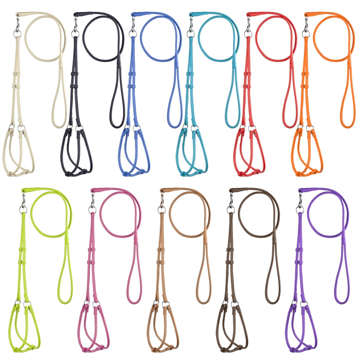 Dogline Soft Leather Round Step - In Harness + Round Lead - Angler's Pro Tackle & Outdoors