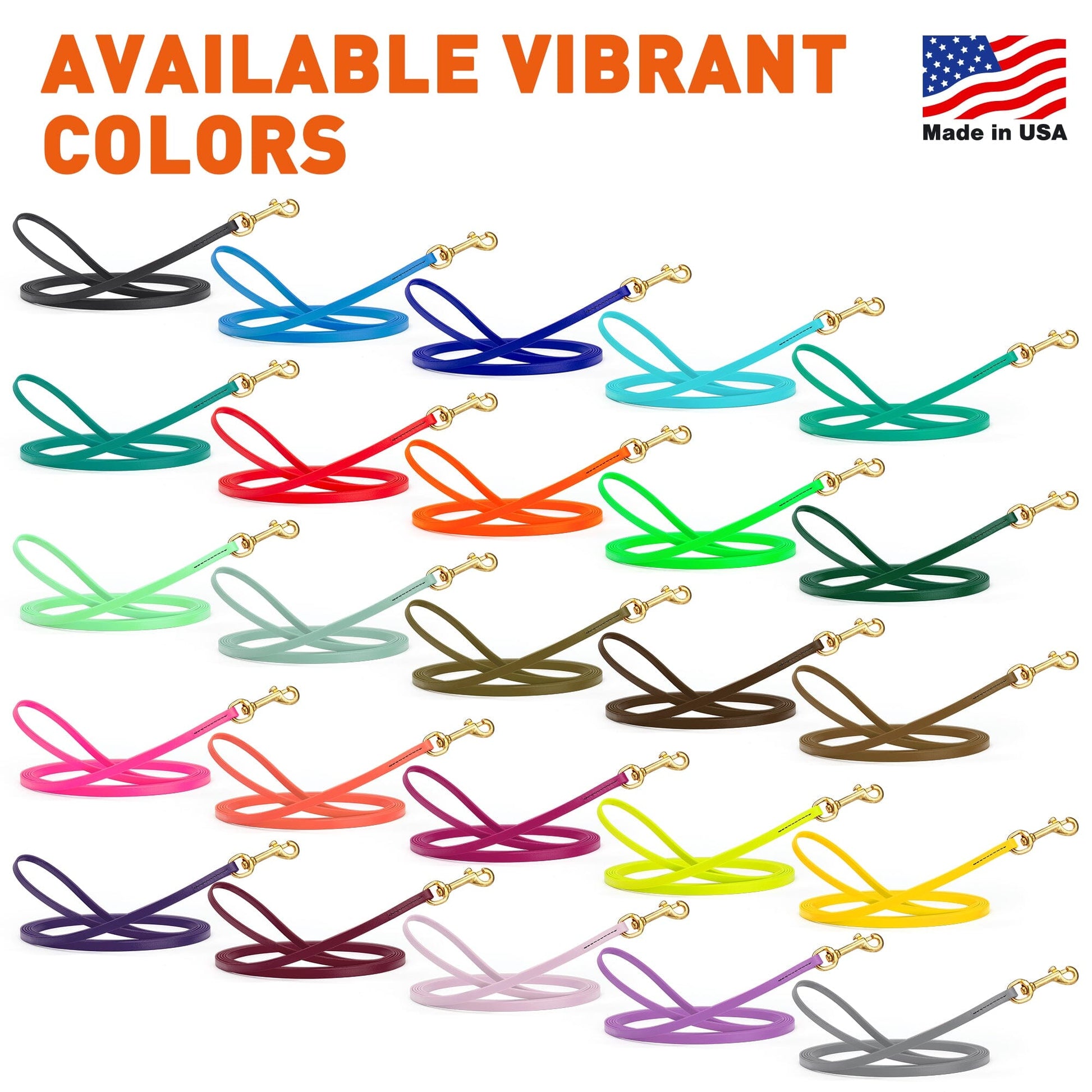 Dogline Viper Biothane Long Line 20 ft Lead with Brass Hardware - Angler's Pro Tackle & Outdoors