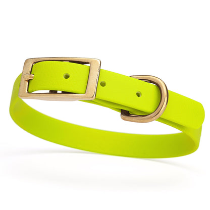 Dogline Viper Biothane Waterproof Dog Collar - Brass Hardware - Size S (12" - 15") - Angler's Pro Tackle & Outdoors