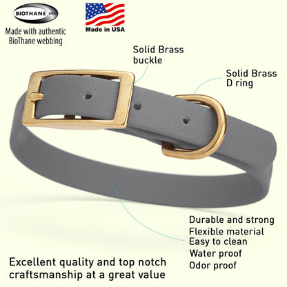 Dogline Viper Biothane Waterproof Dog Collar - Brass Hardware - Size S (12" - 15") - Angler's Pro Tackle & Outdoors