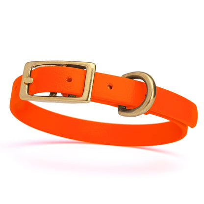 Dogline Viper Biothane Waterproof Dog Collar - Brass Hardware - Size XS (9" - 12") - Angler's Pro Tackle & Outdoors