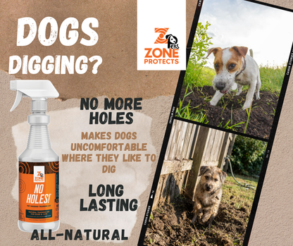 Zone Protects No Holes! Digging Dog Prevention; Twin Spray Bundle